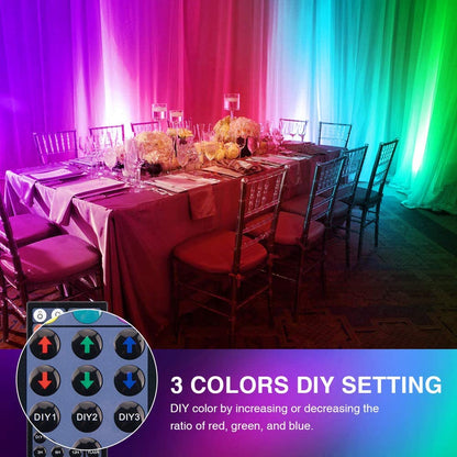 Onforu 4 Pack 20W RGB Floodlights, Outdoor Floodlight with Remote Control, Dimmable IP66 Waterproof Colour Changing Light for Stage, Garden, Christmas