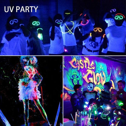 Onforu 5m LED UV Blacklight Strip Kit, 12V 24W Flexible Black Light, 16.4ft Fixtures with GS Adapter, 300 UV LED Lamp Beads, Non-Waterproof for Indoor Fluorescent Dance Party, Body Paint